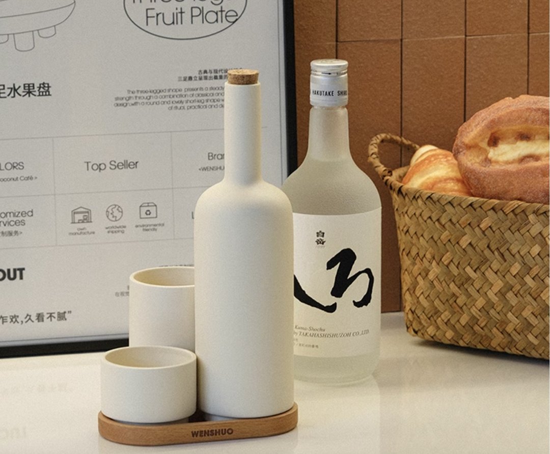 闻说 奶油酒具套装分酒器 - 酒杯/酒器 - 陶 白色
