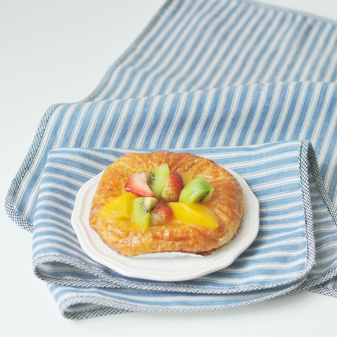 Linen Stripe Placemat (Free! Linen Apron) - 餐垫/桌巾 - 棉 蓝色
