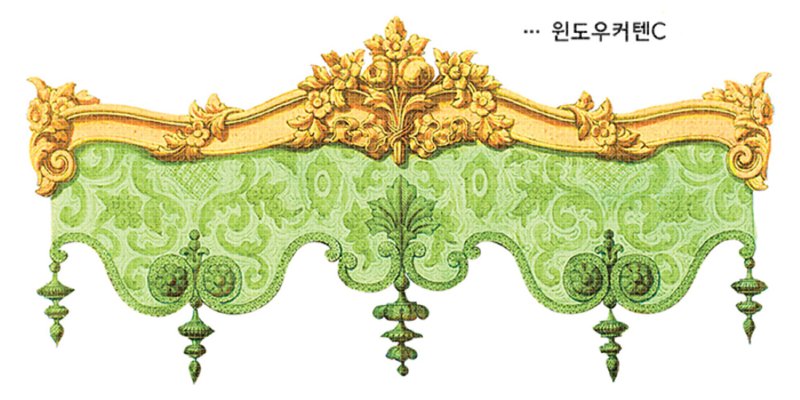 欧式窗框窗帘 ver.C (blackraccoon) 复古拼贴设计纸 - 贴纸 - 纸 绿色