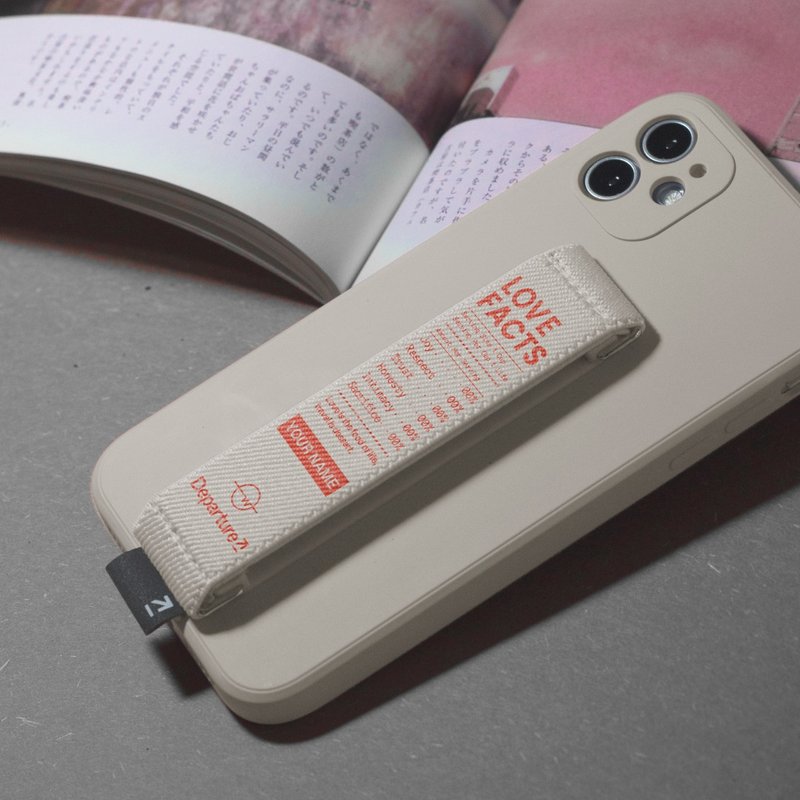 定制手机带 D-Strap x LOVE FACTS by Fingers Work | iPhone 15 - 手机壳/手机套 - 聚酯纤维 粉红色