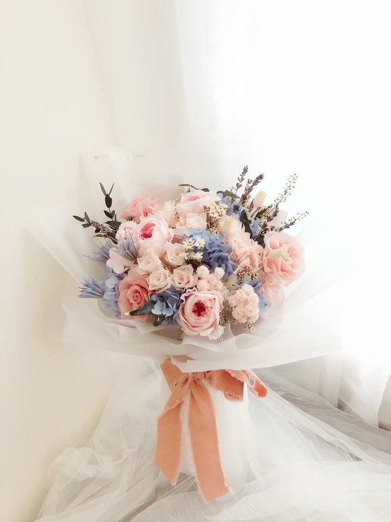 永生花 永生玫瑰花 干燥花 纪念日礼物 求婚花束 告白 祝贺礼物 - 干燥花/捧花 - 植物．花 粉红色