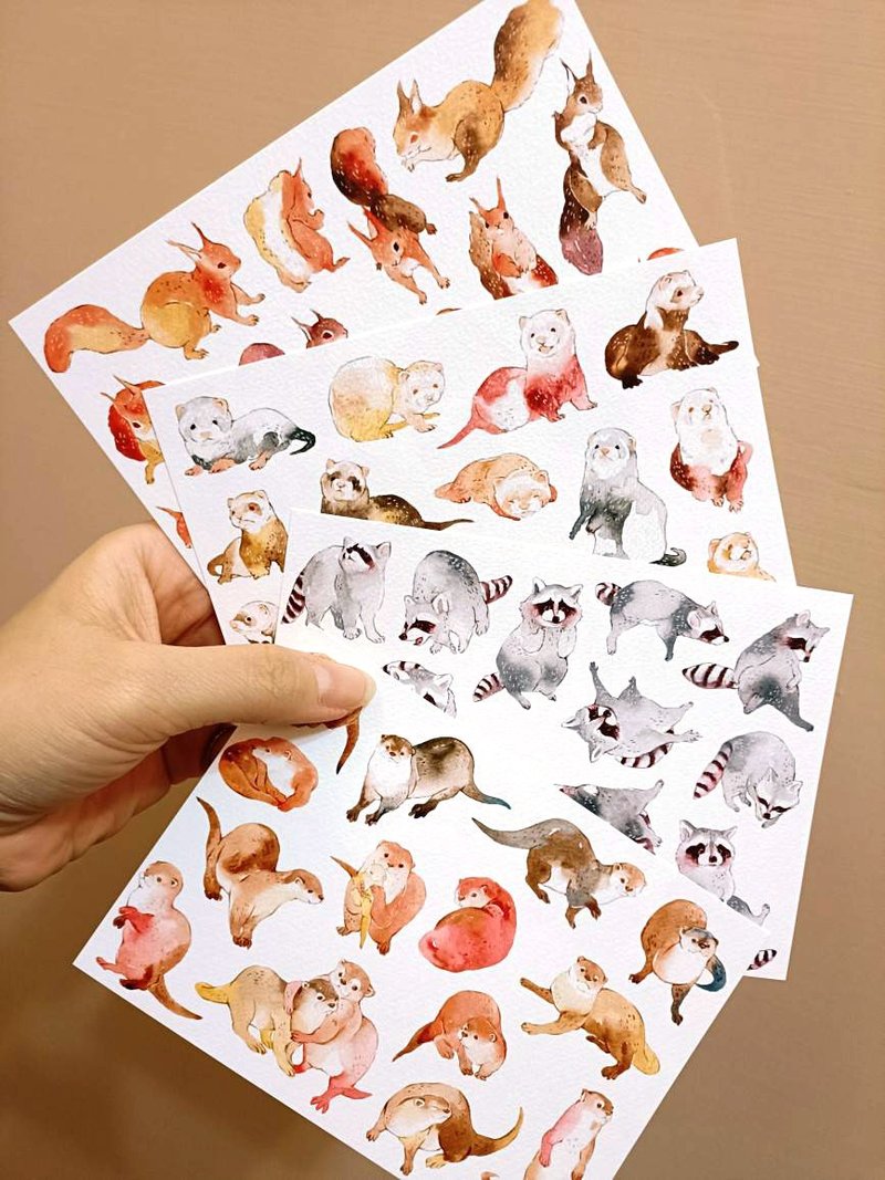 长长的好朋友明信片 - 卡片/明信片 - 纸 多色