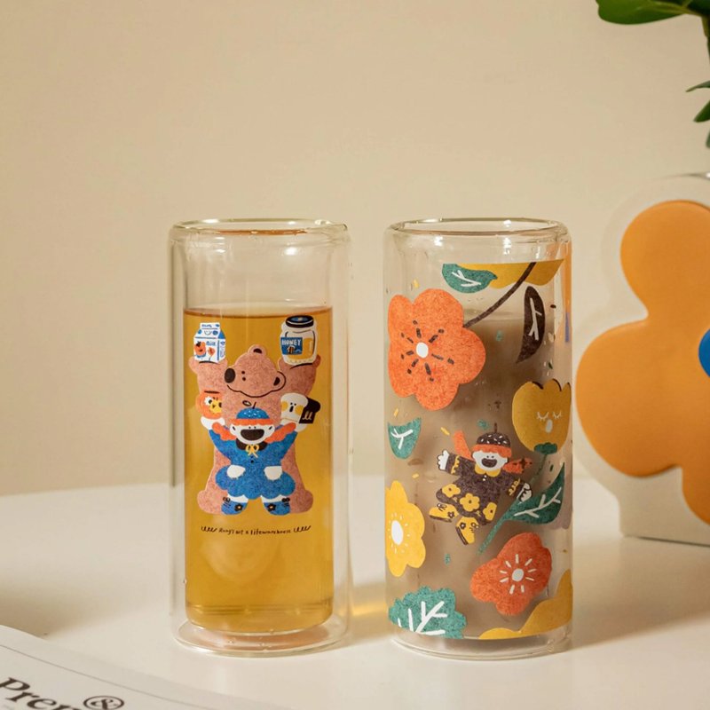 草棉谷 RONG 联名款 快乐椪柑系列玻璃杯 - 玻璃杯 - 玻璃 多色