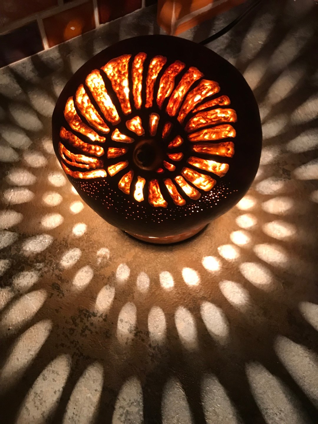 Gourd lamp ammonite motif - 灯具/灯饰 - 其他材质 橘色