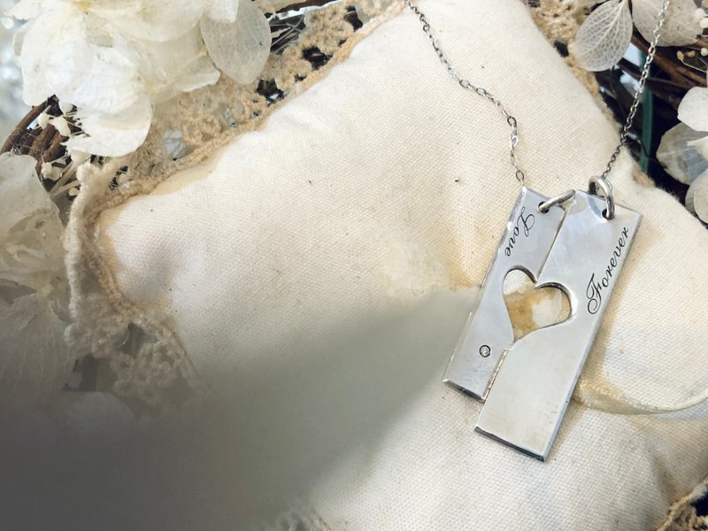 新崛江教室/阴阳项链情侣对链双人体验方案 - 金工/饰品 - 纯银 