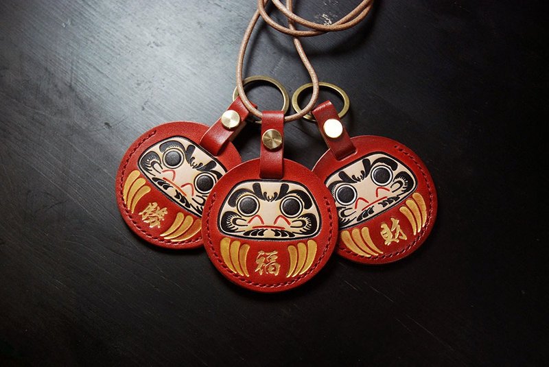 【圣诞节优惠中】GOGORO&YAMAHA感应钥匙圈皮套-达摩系列 - 钥匙链/钥匙包 - 真皮 