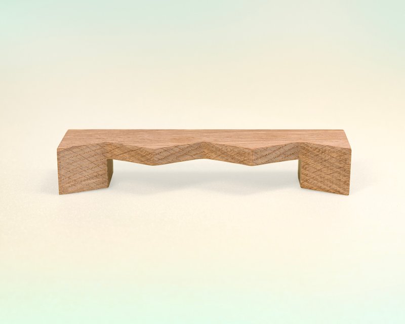 Curvy wood wavy pulls for cabinet door + screws. Scalloped squiggly handles. - 其他家具 - 木头 白色