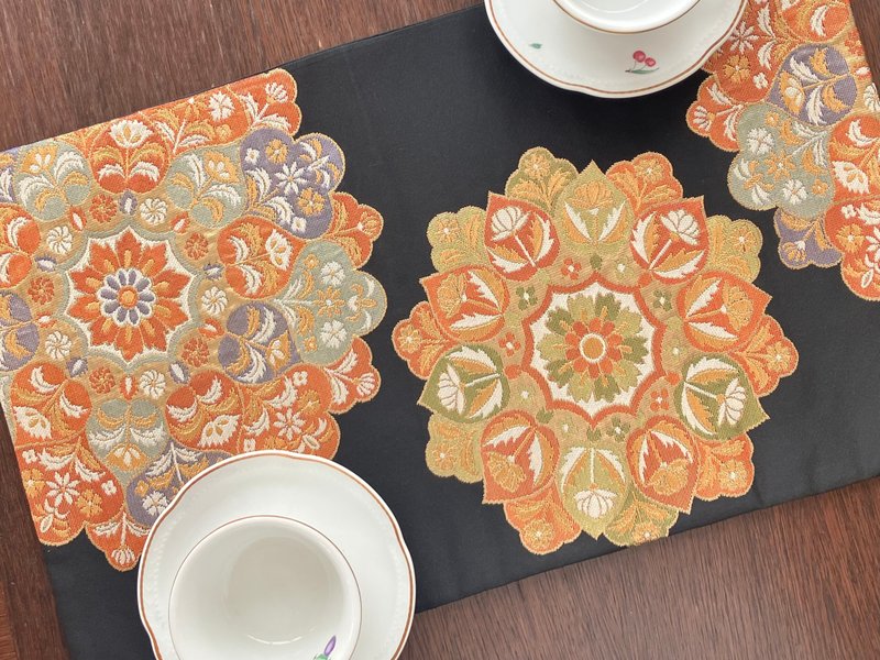 和服带餐垫 BPM004 - 餐垫/桌巾 - 丝．绢 黑色