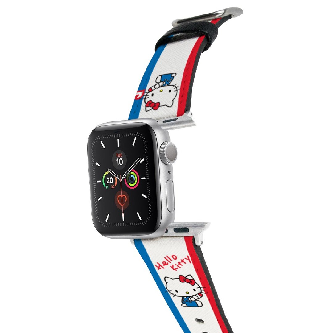 三丽鸥系列 Apple Watch 皮革表带 HELLO KITTY 凯蒂猫 - 表带 - 人造皮革 白色