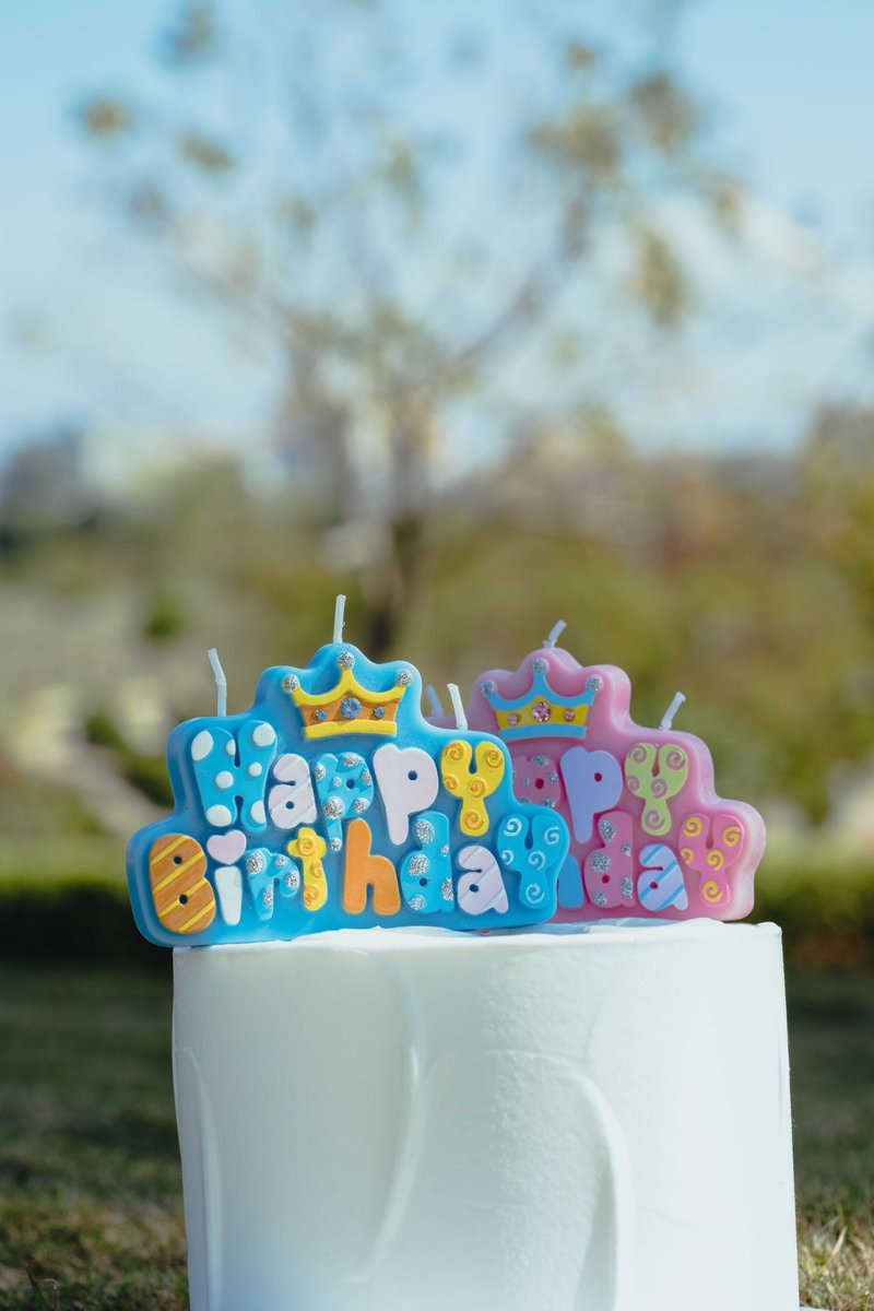 加冕派对 • 生日皇冠蛋糕蜡烛 - 蜡烛/烛台 - 蜡 多色