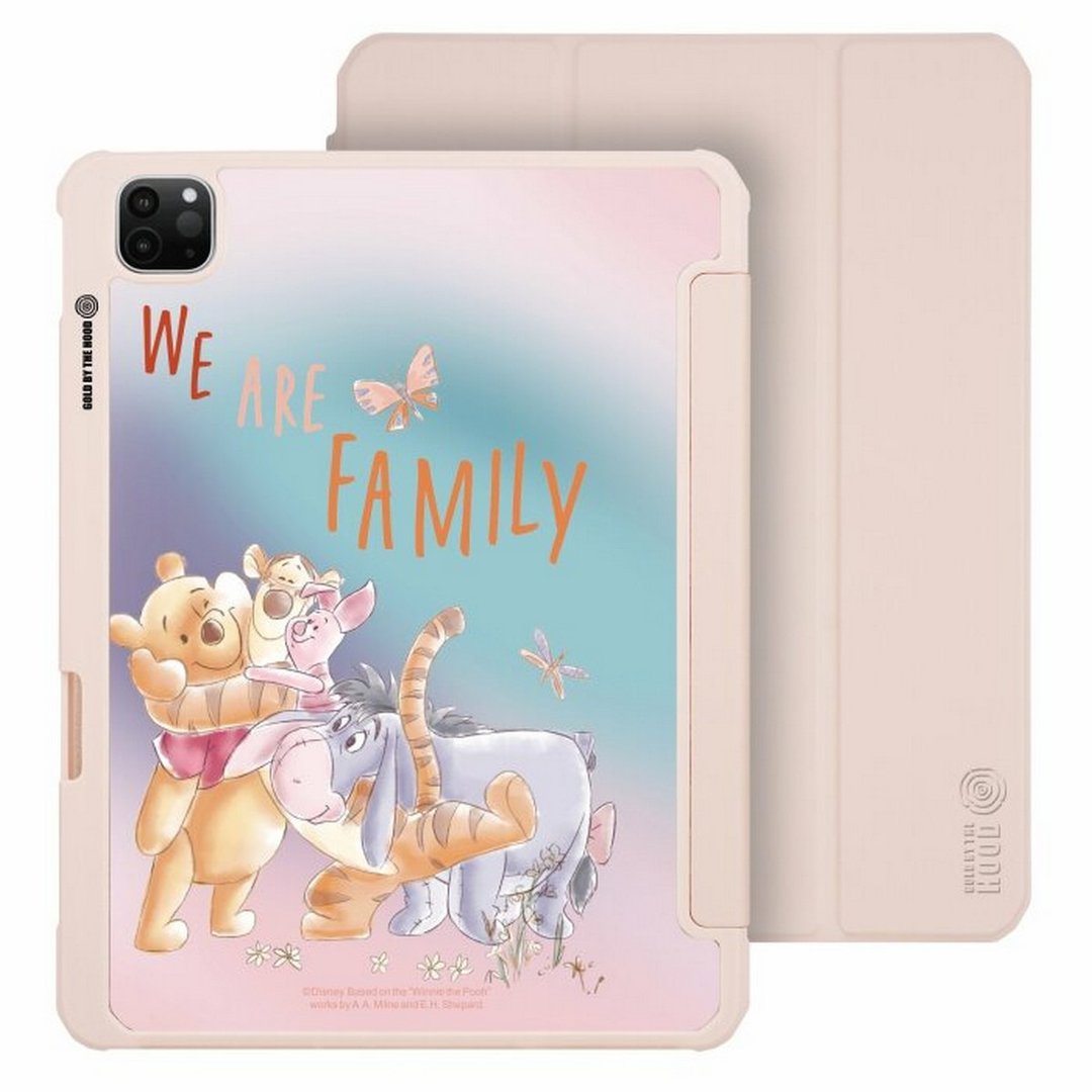 Disney迪士尼小熊维尼iPad Air/Pro 2024 可拆式防摔透明实色折套 - 平板/电脑保护壳 - 塑料 多色