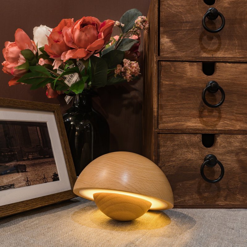 蚀光夜灯 幸福设计 床头气氛灯 生活仪式感 - 灯具/灯饰 - 木头 咖啡色