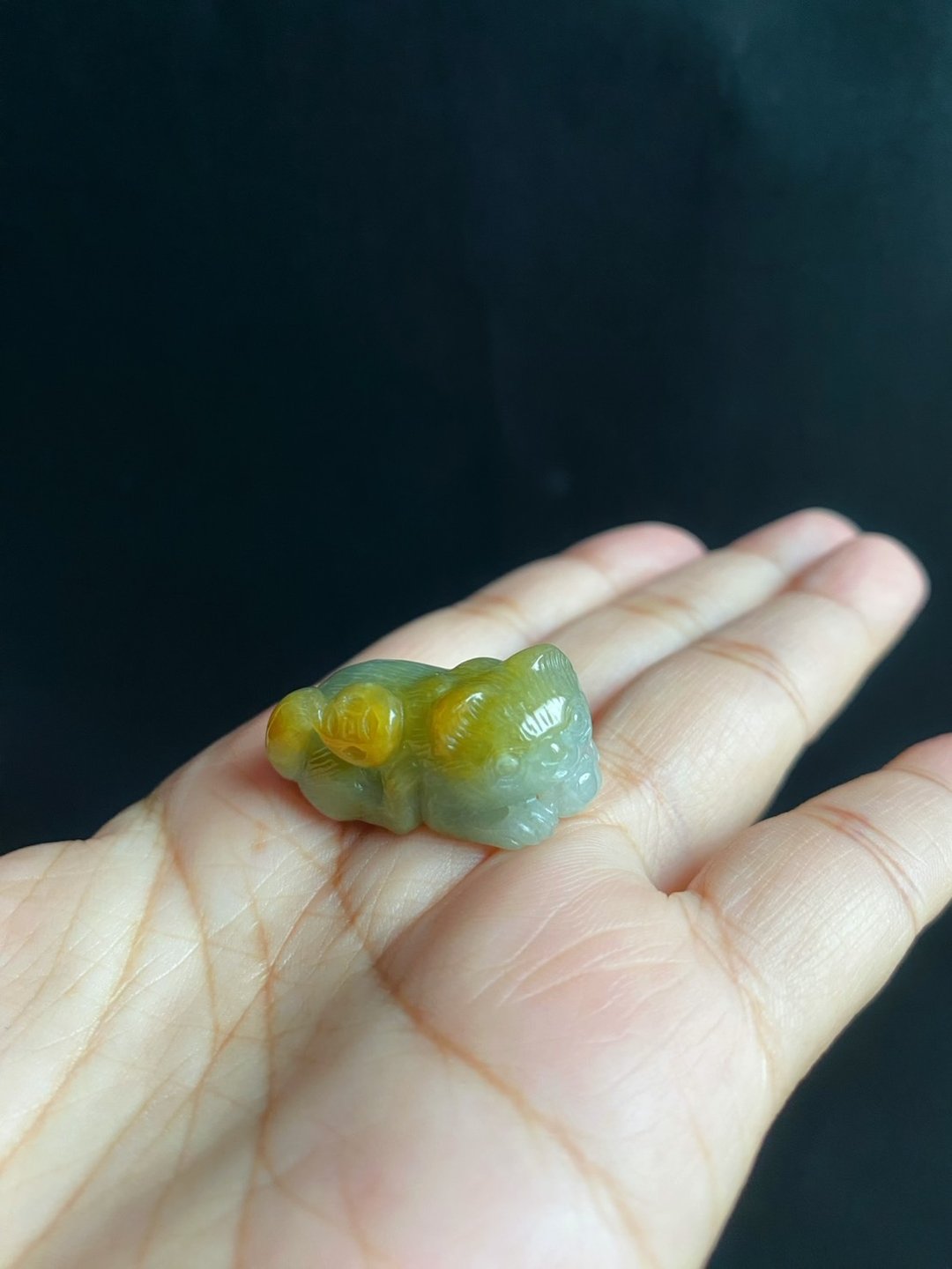 萌宠守护 天然黄翡翠小猫 摆件 疗愈系翡翠小伙伴 守护你的每一天 - 项链 - 玉石 黄色