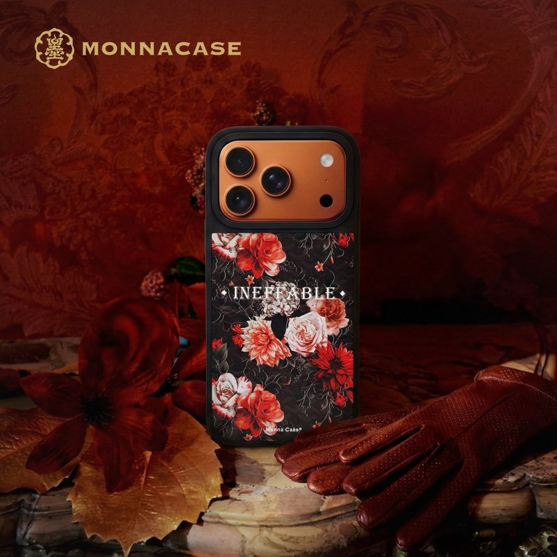 IC 复古永生花  (MagSafe) 吸震缓冲防摔 - 手机壳/手机套 - 塑料 黑色