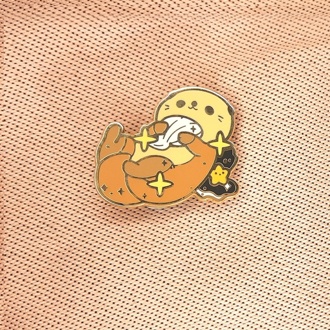 BabyMagic 水獭 襟针 - 胸针 - 其他金属 