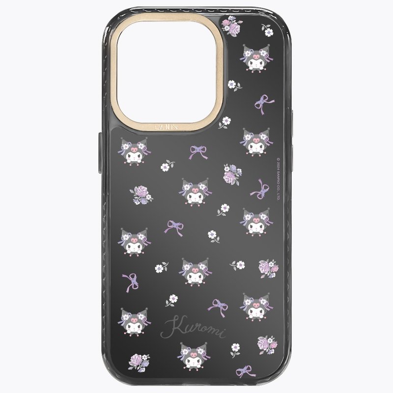 酷洛米 镜面小花 磁吸版黑框 iPhone 16 15 14 13 Pro Max 防摔壳 - 手机壳/手机套 - 环保材料 黑色