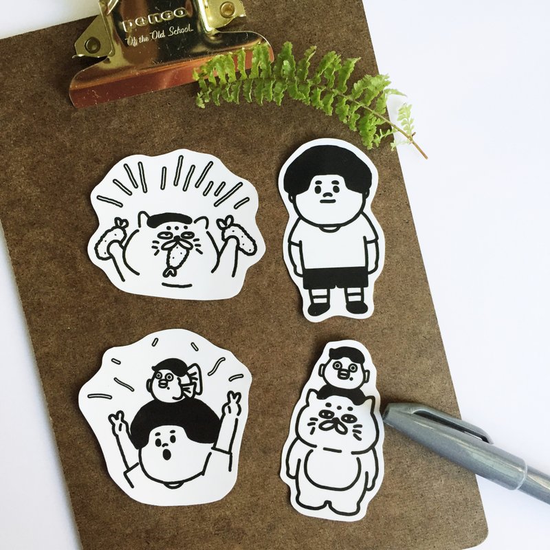 透明贴纸4入组(基本款) - 贴纸 - 塑料 