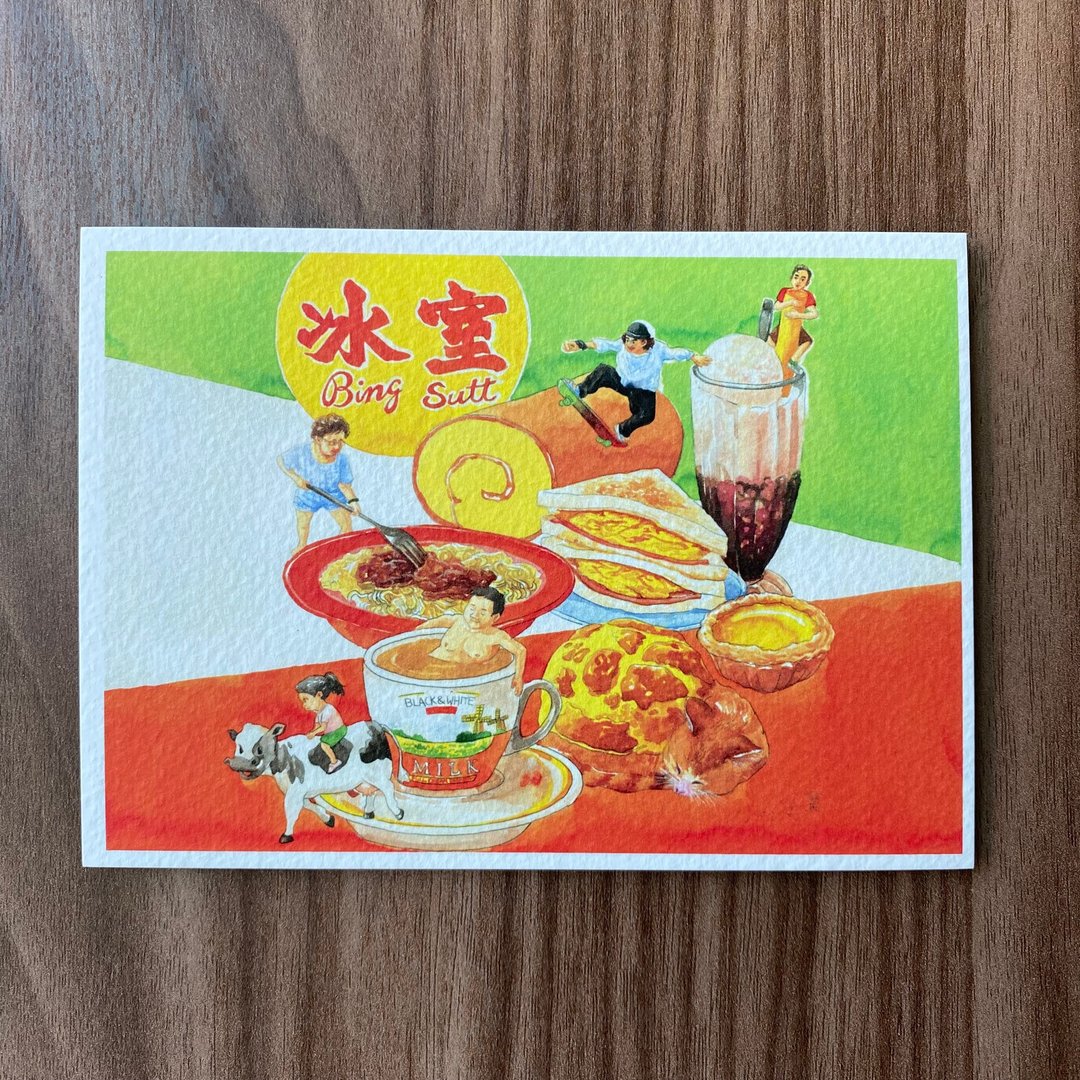 香港冰室明信片 - 卡片/明信片 - 纸 白色