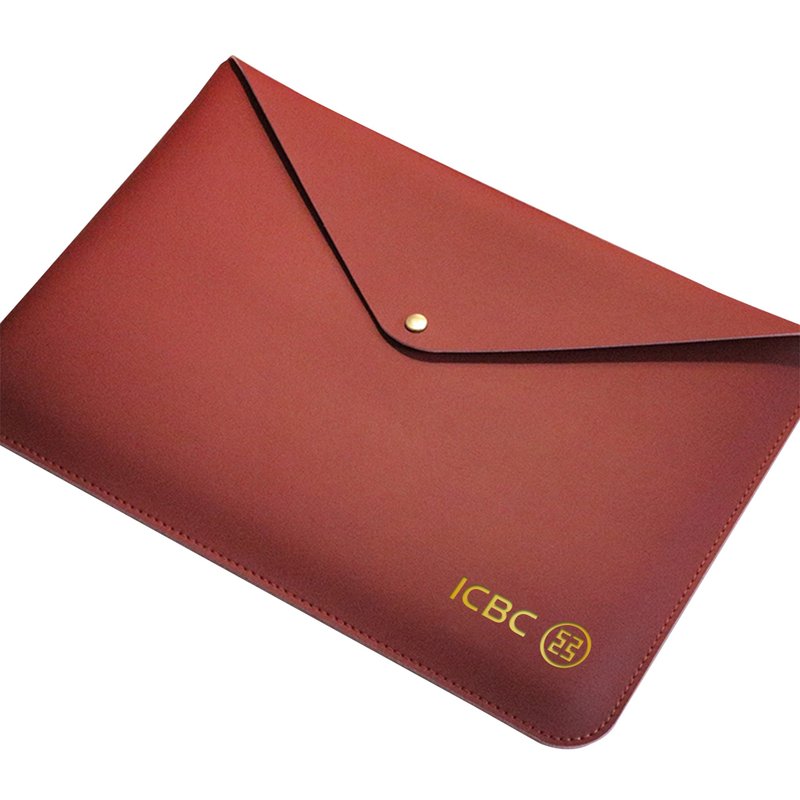 【皮革系列】定制电脑袋 个性化保护壳企业logo礼品 - 电脑包 - 人造皮革 红色