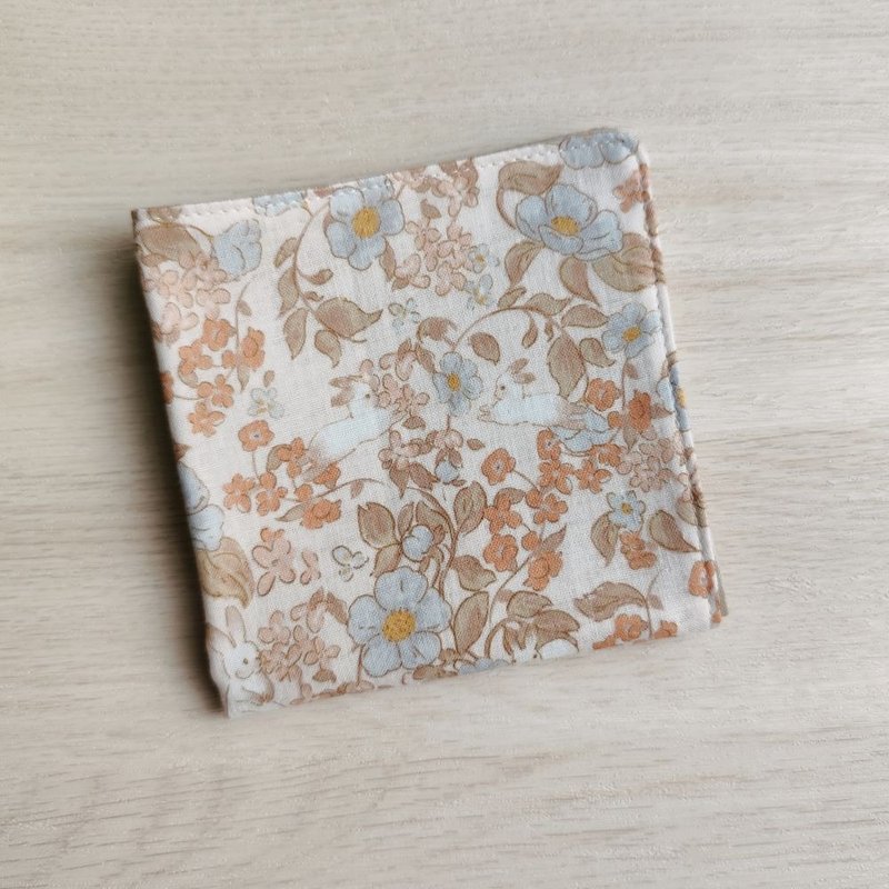 二重纱手帕=花间嬉兔 - 手帕/方巾 - 棉．麻 