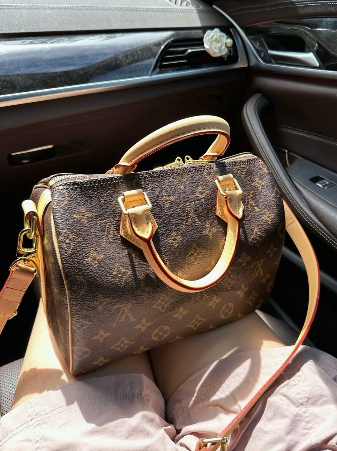 Louis Vuitton Speedy BANDOULIERE 25 Monogram 原厂肩背带 锁头 - 侧背包/斜挎包 - 真皮 咖啡色