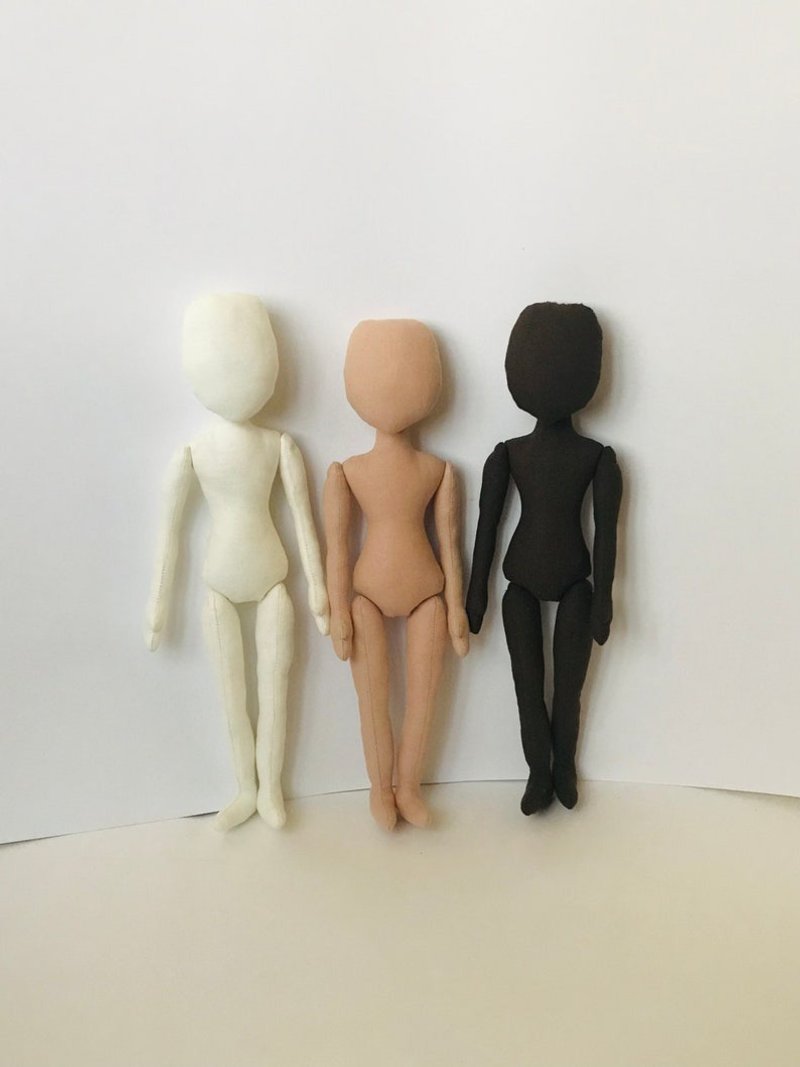 3 Blank doll body 10.43 inch 26.5cm Doll body, cloth doll rag doll ragdoll body - 玩具/玩偶 - 棉 