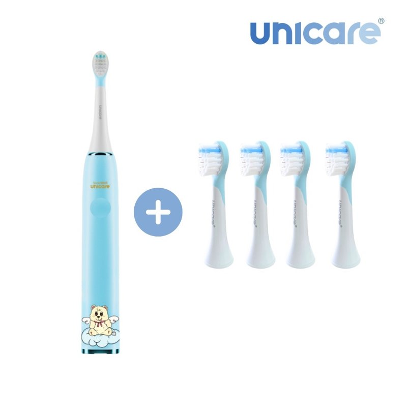 口腔保健组-unicare unibear声波气旋儿童电动牙刷+儿童刷头四入 - 牙刷/口腔清洁 - 其他金属 