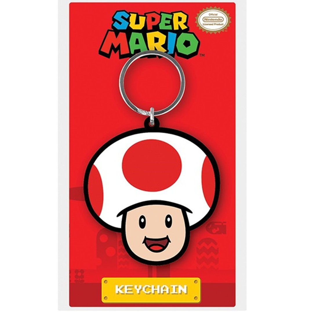 【任天堂】奇诺比奥(Super Mario-Toad) -进口钥匙圈 - 钥匙链/钥匙包 - 橡胶 多色