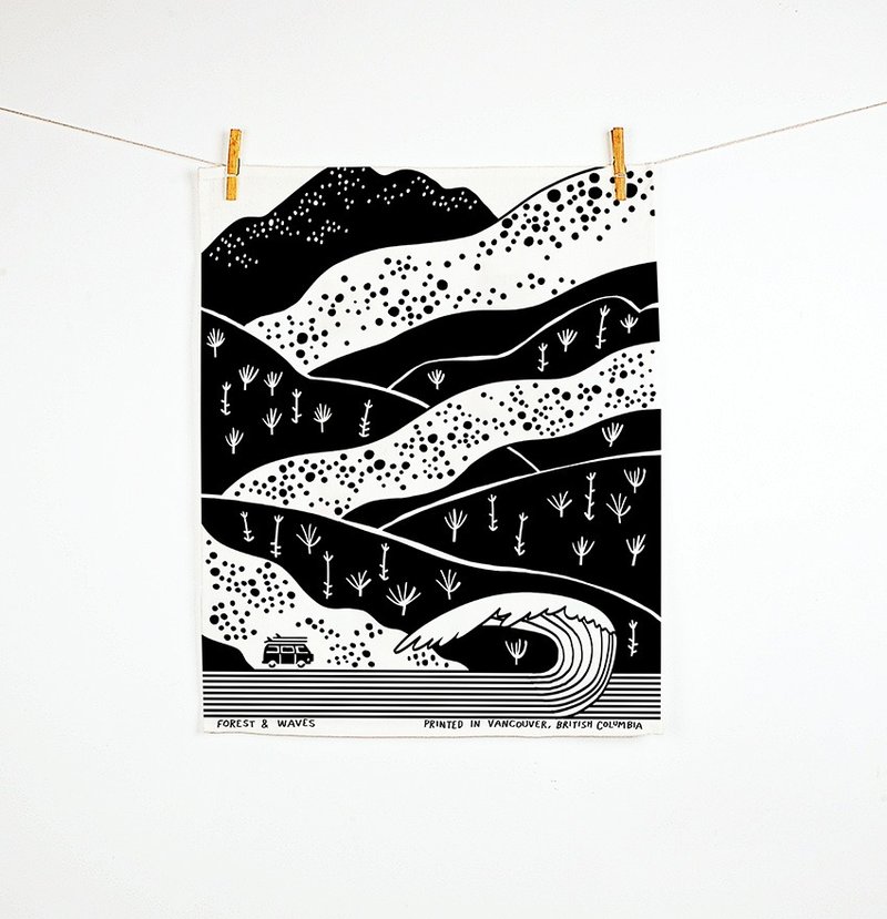 forest & Waves桌巾/崎岖海岸 Rough Coast - 餐垫/桌巾 - 棉．麻 