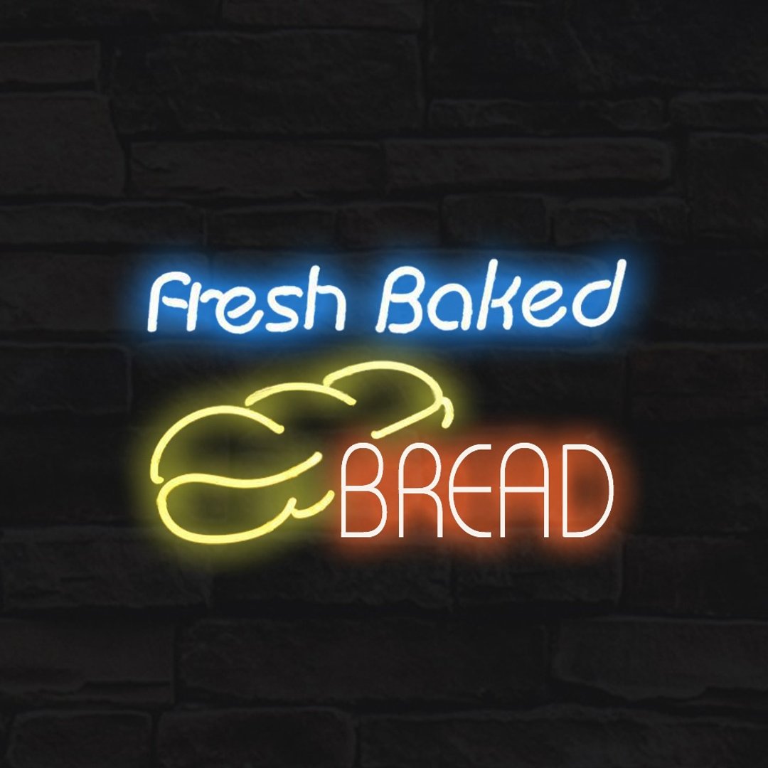 Fresh Baked Bread 霓虹灯招牌LOGO手工客制 - 灯具/灯饰 - 压克力 透明