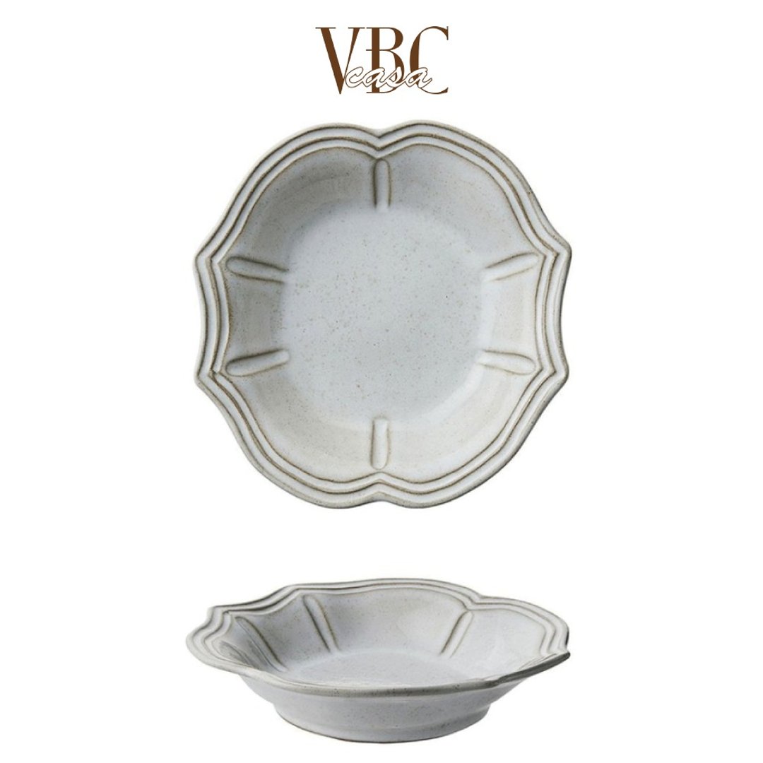 意大利VBC casa-FONDACO系列24cm汤盘(经典米白) - 盘子/餐盘/盘架 - 陶 白色