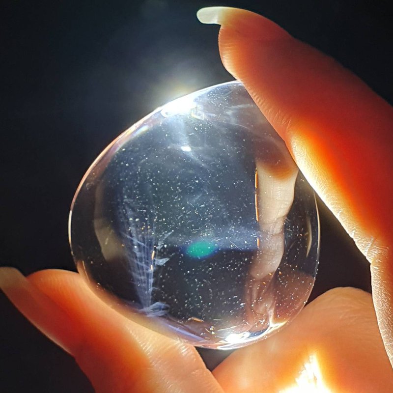 龙彩~ DB01 蓝针水晶 天使的羽毛 31g Blue Needle Quartz - 摆饰 - 宝石 白色