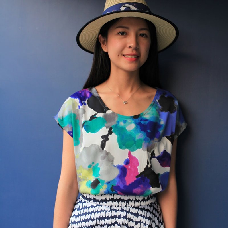 GT水彩渲染上衣 - 女装上衣 - 棉．麻 多色