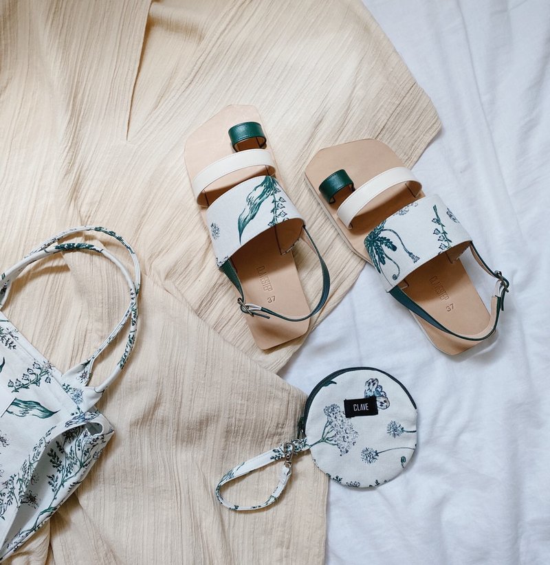 CLAVESTEP X SYBIL-HO 联名作品 - 印花凉鞋 - 女款休闲鞋 - 真皮 多色