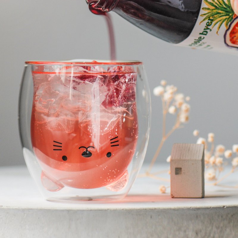 小猫双层玻璃杯 - 玻璃杯 - 玻璃 透明