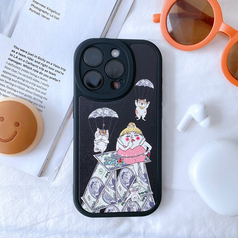 女人要有钱2.0 - iPhone 13-16 手机壳 (全软壳) - 手机壳/手机套 - 塑料 黑色