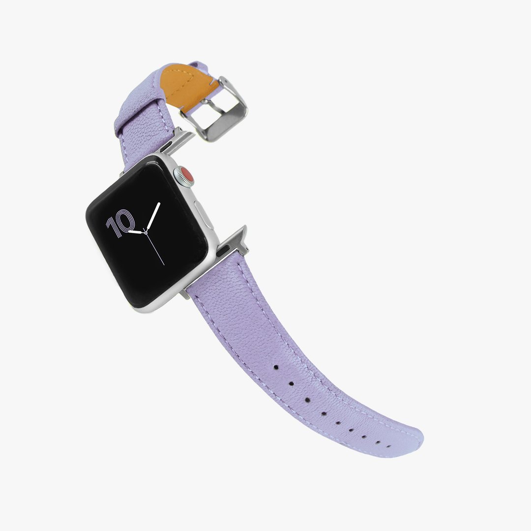 定制化礼物意大利真皮革表带Apple Watch 粉紫色 - 表带 - 真皮 紫色