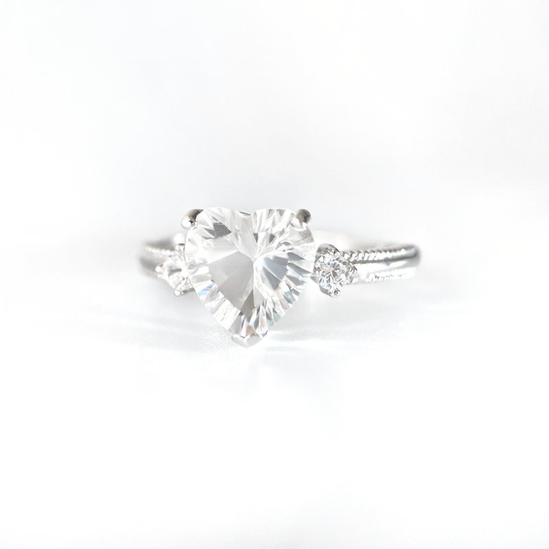 2件85折 | 白水晶纯银戒指 (纯洁净化 水晶之王) - 戒指 - 纯银 