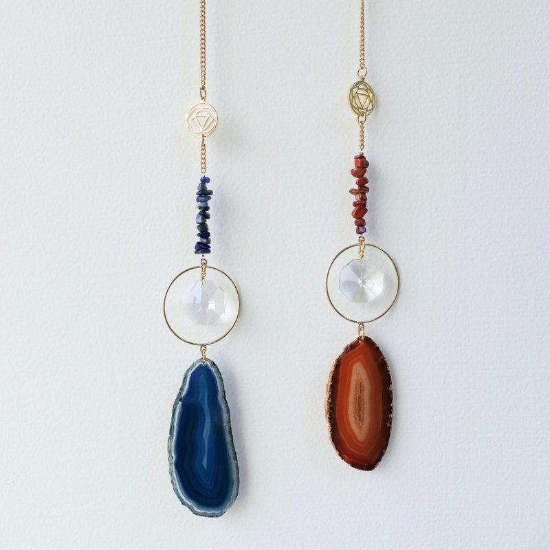 玛瑙片挂饰 七色可挑选 - 摆饰 - 半宝石 