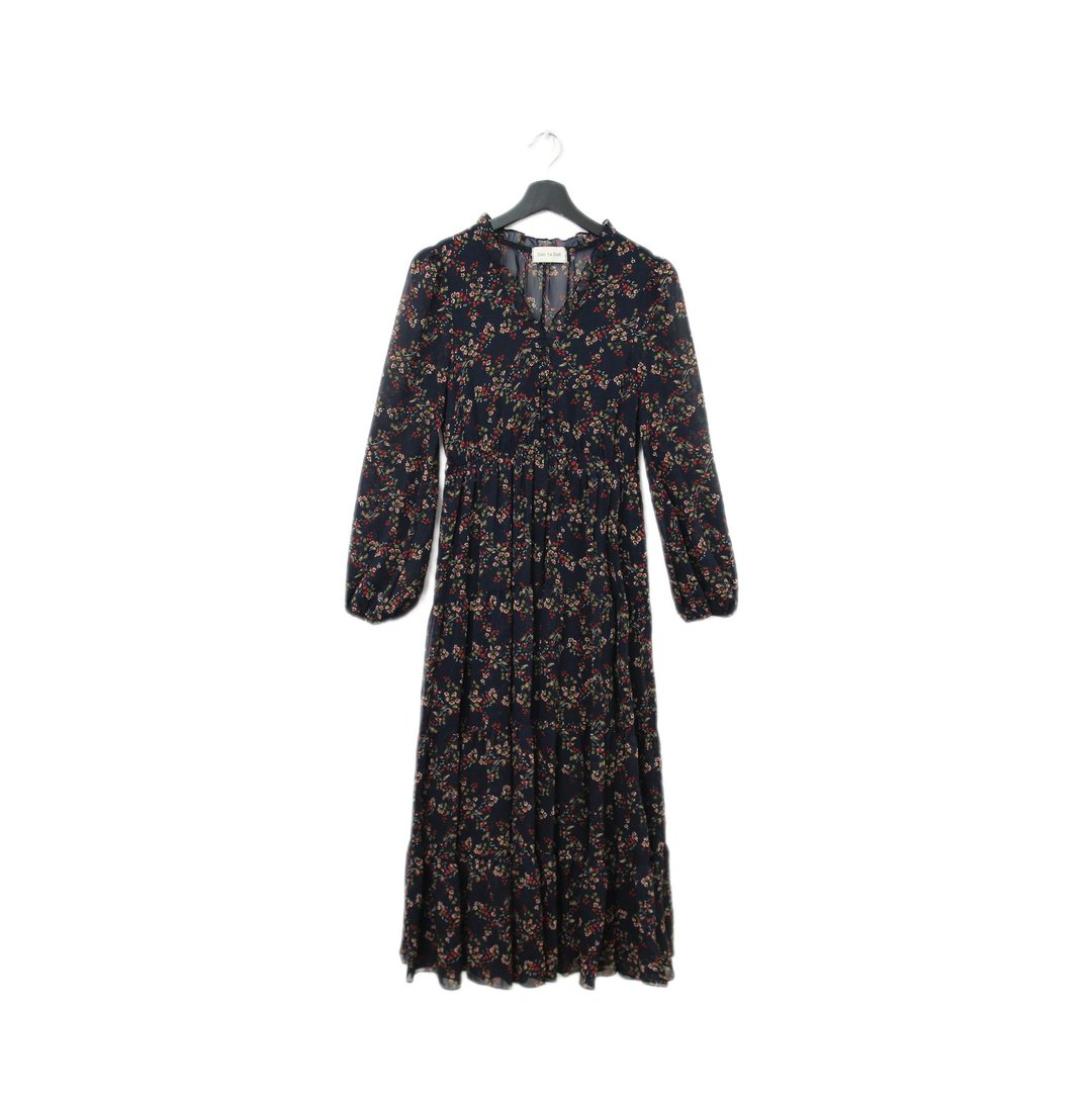 Back to Green-复古长袖洋装 满版小碎花g-04//vintage dress - 洋装/连衣裙 - 棉 