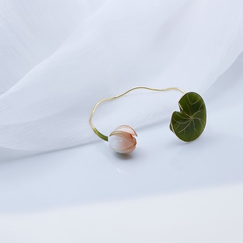 莲花-手镯 - 手链/手环 - 树脂 粉红色