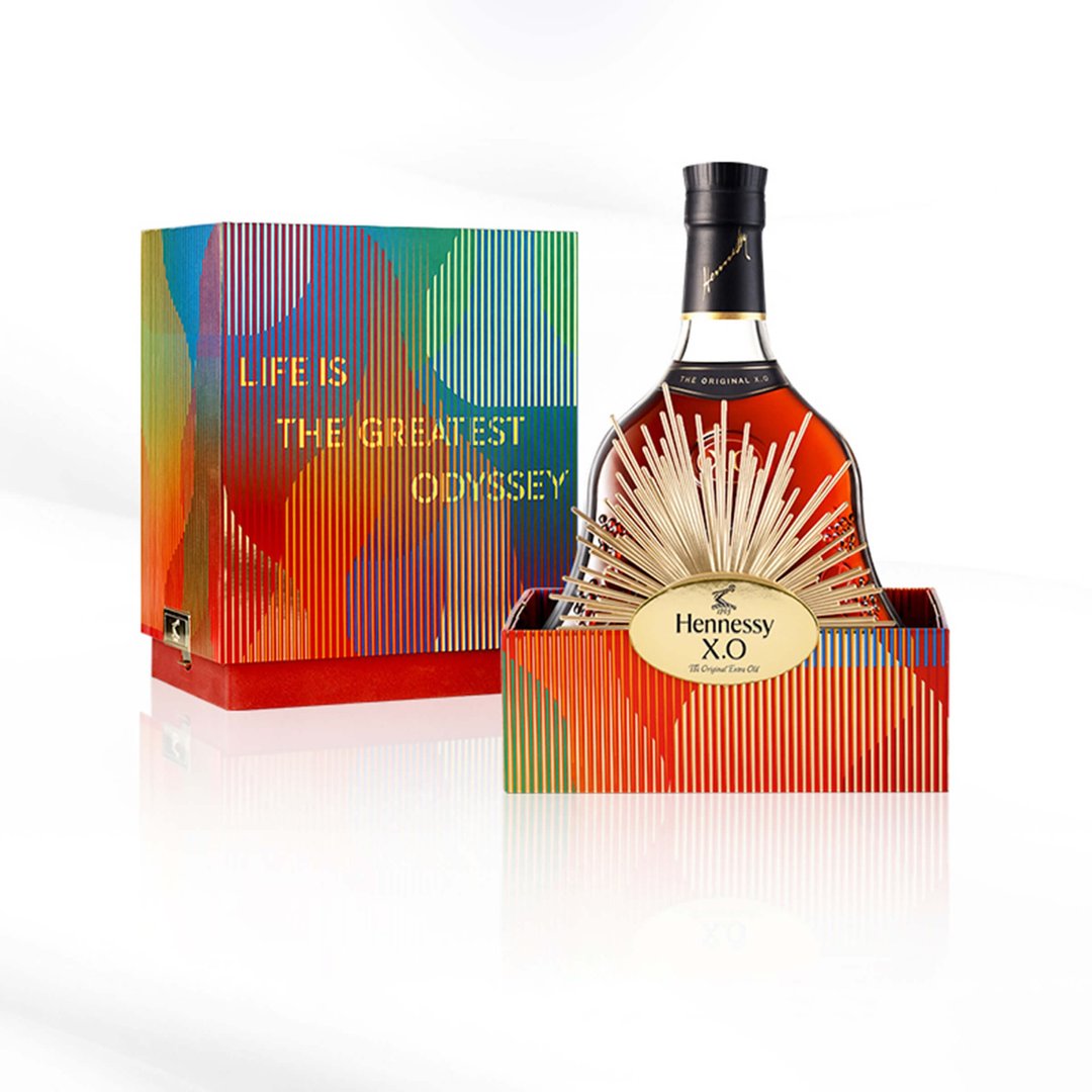威士忌原装礼盒|Hennessy X.O 2024限定礼盒特别版 人像雕刻礼物 - 酒类 - 玻璃 