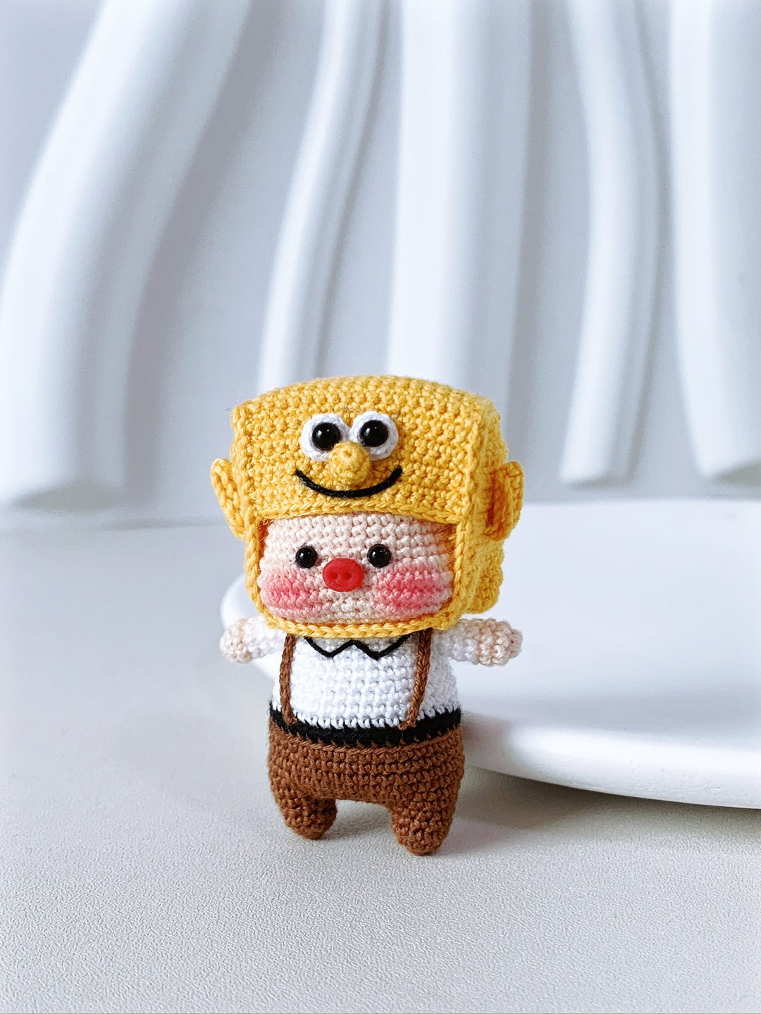 手工编织小猪猪系列-海绵宝宝SpongeBob - 吊饰 - 棉 多色