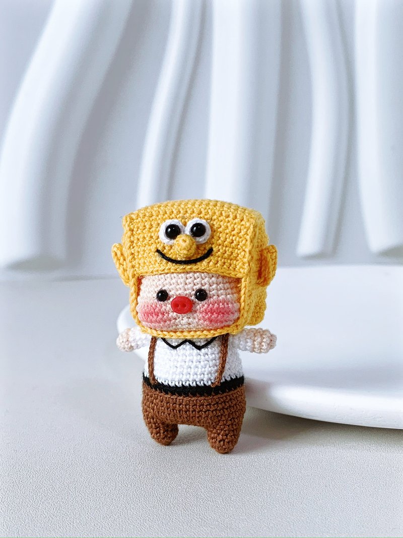 手工编织小猪猪系列-海绵宝宝SpongeBob - 吊饰 - 棉．麻 多色
