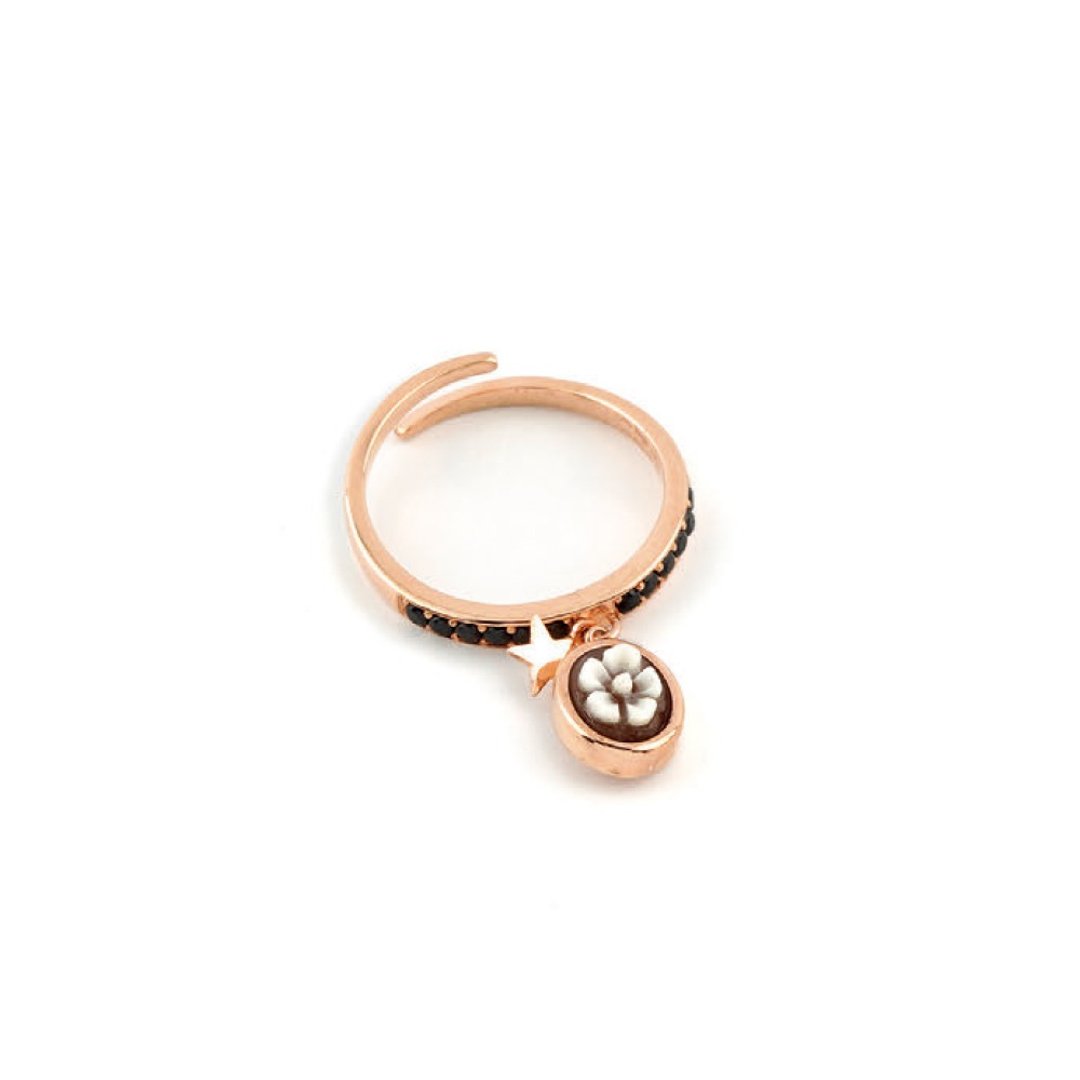 Cameo Italiano 意大利手工贝雕轻珠宝_CI_A140_2R - 戒指 - 纯银 金色