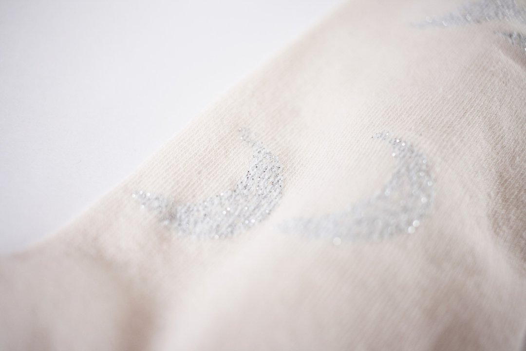 socks moon white - 袜子 - 棉．麻 白色