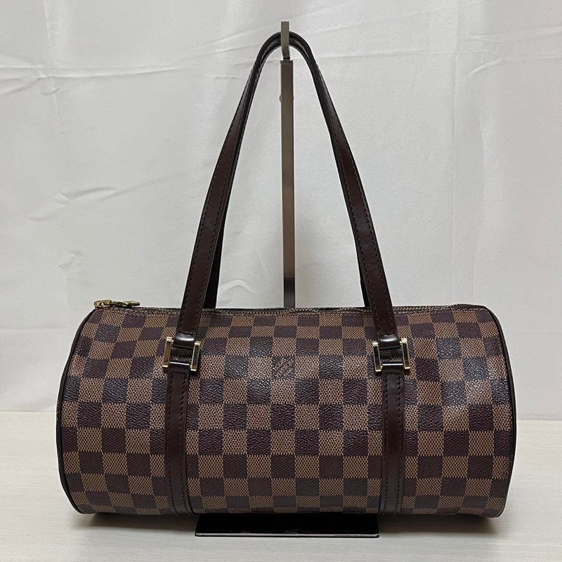 正品路易威登 Papillon 30 Damier 手提包迷你波士顿包女 N51303 二手 - 手提包/手提袋 - 其他材质 咖啡色