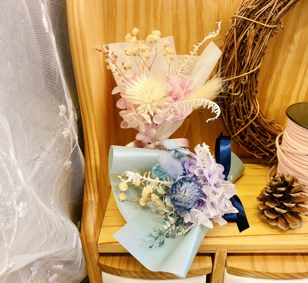 永生绣球花迷你小花束双人体验课程 - 植栽 - 植物．花 