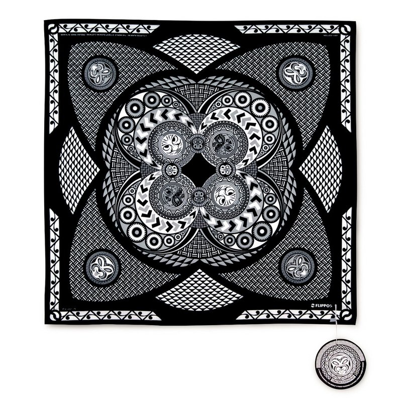 Tā moko Bandana - BACK IN BLACK - 领结/领巾 - 棉．麻 