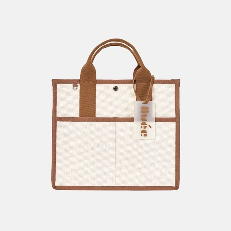 RoiBag 驼色 - 侧背包/斜挎包 - 棉．麻 咖啡色